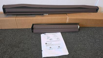 Woven Fabric Roller Window Shades, Light-Filtering, Brown/Taupe, 72"x72" & 36"x72" 6 Foot 8 inches