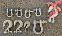 Assorted Rigging Hardware Lot: Pulleys, Shackles, Hooks, Turnbuckles, Snatch Blocks, Chain, Wire Rope Puller - 4