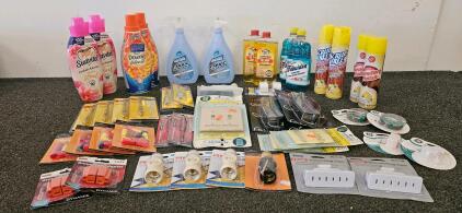 Large Mixed Lot Cleaning Supplies & Electrical Adapters &ndash; Suavitel, Fabuloso, GE, Tools (C)