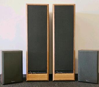Infinity RS 525 Floorstanding Speakers with Bookshelf Pair &ndash; 150W, 6 Ohm, 92 dB Sensitivity