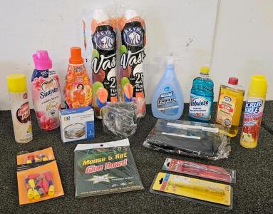 Bulk Lot: 16 New Household Cleaning & Utility Items - Reyma, Suavitel, Fabuloso, Tools (F)