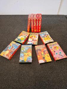 Pok&eacute;mon VHS Tape Lot &ndash; 12 Titles Including Charizard, Jigglypuff Pop, Pioneer, Factory Sealed
