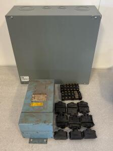 Jefferson Electric 0.75 kVA Transformer, Circle AW 6"x6"x4" Enclosure, Burndy SC4 Connectors
