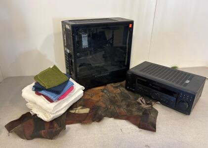 CyberPower PC Case with fans, Sony Digital Audio/Video Control Center, Cleaning Towels & Hide