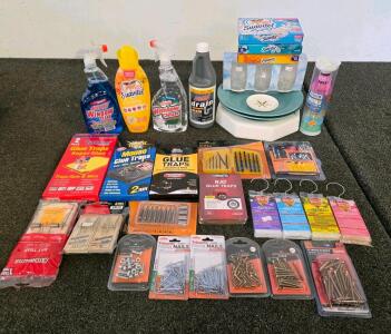 Bulk Lot Pest Traps, Cleaning, Hardware, Tableware, and Supplies - Tuff Bros, Suavitel, Trisonic (D)