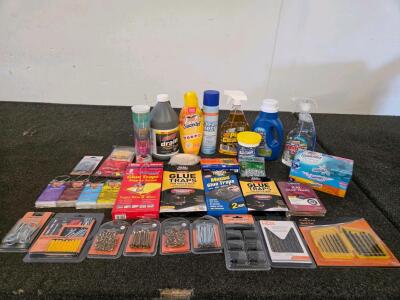 Bulk Lot of Household Cleaning Supplies, Hardware & Pest Control (Shelf C)
