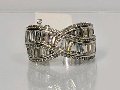 14K White Gold Baguette & Round Diamond Ring, 2.70ctw, VS1-SI1, F-H, Appraised $23,760