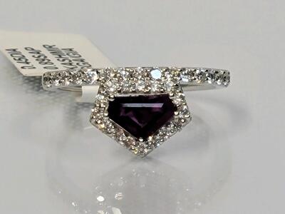 Platinum Oscar Friedman Ring 0.89ct Unheated Kashmir Sapphire VS1-VS2 Diamonds GIA/GGA Cert