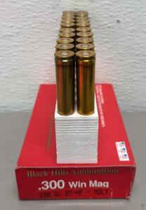 Black Hills .300 Win Mag 190gr BT-HP MOLY, 20 Rounds, Match Grade, USA