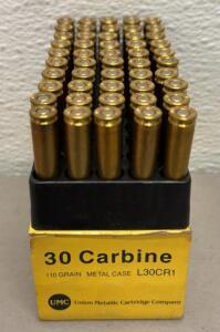Remington/UMC .30 Carbine 110 Grain FMJ Ammunition, 50 Rounds