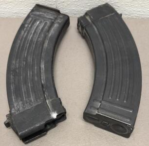 (2) Chinese AK-47/Type 56 30-Round Steel Magazines, 7.62x39mm, Stamped "CHINA"
