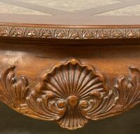 Ornate Carved Wood Coffee Table with Marble Inlay Top, Rectangular, 55&rdquo;x 33&rdquo; ( T2 ) - 3
