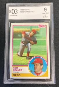 1983 Topps #580 Tom Seaver BCCG 9 Baseball Card Cincinnati Reds Hall of Fame Pitcher