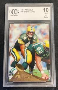 1994 Pinnacle #36 Brett Favre BCCG 10 Mint Green Bay Packers NFL Graded Trading Card