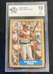 1987 Topps #756 Carlton Fisk BCCG 10 Mint Chicago White Sox Hall of Famer Baseball Card