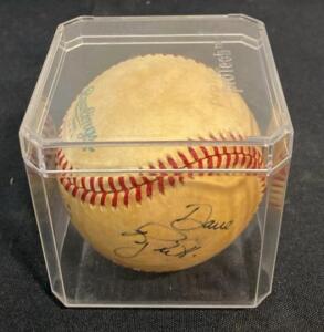 Rawlings Official American League Baseball, Bobby Brown Era, Autographed by Dave Display Case ( Unable to Verify )