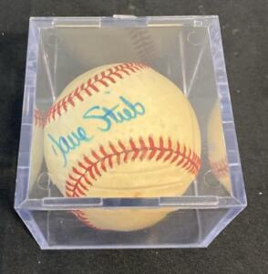 Rawlings Bobby Brown OAL American League Baseball Signed by Dave Stieb with Display Case ( Unable to Verify)