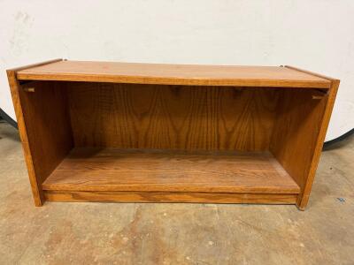 Oak Wall-Mounted Shelf, 30" x 12" x 13", Open Single Compartment