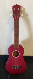 Hilo Soprano Ukulele, Model 2658, Red Finish, 12 Frets, Made in Taiwan - 21&rdquo;