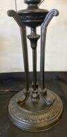 Ornate Double Socket Metal Table Lamp Base, Classical Design, Pull Chain Switches, 24" Tall ( Working ) - 2