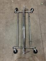 Chrome Rolling Garment Rack Base with Casters, 50" x 22", 150 lb Capacity