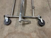 Chrome Rolling Garment Rack Base with Casters, 50" x 22", 150 lb Capacity - 2