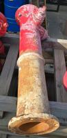 Dry Barrel Cast Iron Fire Hydrant, 6" Flanged Inlet, 2.5" Outlets, Heavy Rust, Red Paint