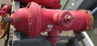 Dry Barrel Cast Iron Fire Hydrant, 6" Flanged Inlet, 2.5" Outlets, Heavy Rust, Red Paint - 3
