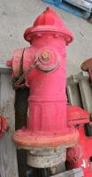 Dry Barrel Cast Iron Fire Hydrant, 6" Flanged Inlet, 2.5" Outlets, Heavy Rust, Red Paint - 2