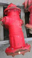 Dry Barrel Cast Iron Fire Hydrant, 6" Flanged Inlet, 2.5" Outlets, Heavy Rust, Red Paint - 2