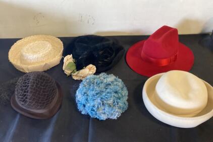 Vintage Women's Hats &ndash; Assorted Styles from 1940s&ndash;1960s, Good Condition