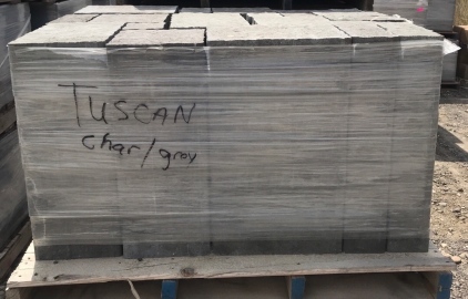 (1) Pallet Of Charcoal And Grey Tuscan Pavers