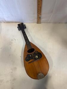 Vintage Bowlback Mandolin, Spruce Top, Rosewood/Maple Back, 8 Strings, Decorative Inlay