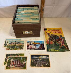 Vintage U.S. Postcard Collection (100&ndash;150 pcs) with 1974 "The Jungle Twins" Comic