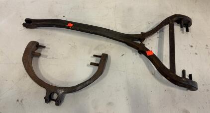 Vintage Cast Iron Shift Forks, Heavy Rusted, Approx. 16" & 9" Sizes
