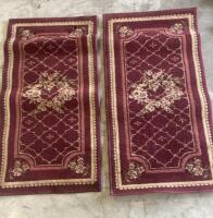 Assorted Traditional Area Rugs and Runner, Red & Grey, 4 Pieces, Geometric & Floral Patterns - 3