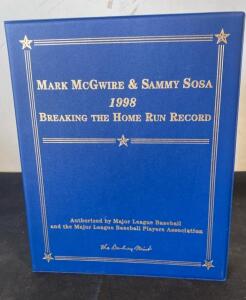 Danbury Mint 1998 Mark McGwire & Sammy Sosa Home Run Record Commemorative Set