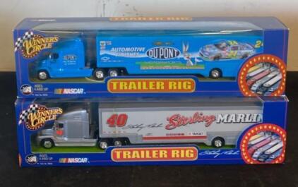 Winner's Circle 1:64 NASCAR Trailer Rigs &ndash; Jeff Gordon DuPont #24 & Sterling Marlin Dodge #40