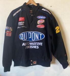 Chase Authentics Jeff Gordon #24 Dupont NASCAR Racing Jacket XL &ndash; Multi Sponsor Logos Black