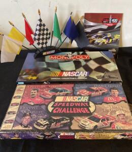 NASCAR Monopoly Collector's Edition Board Game, Speedway Challenge Game, 7-Flag Racing Display Set