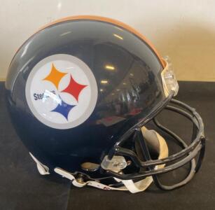 Riddell Pittsburgh Steelers Full-Size NFL Football Helmet, Black/Yellow Stripe, Metal Facemask