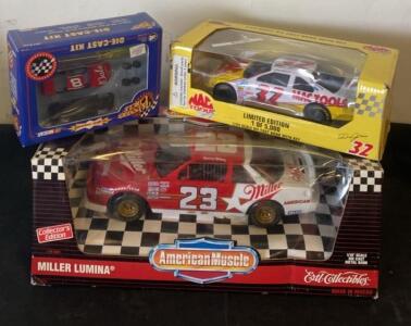 MAC Tools #32 1/24 Bank, Miller Lumina #23 1/18, Winner&rsquo;s Circle Dale #00 1/64 NASCAR Die-Cast Lot