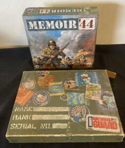 Memoir '44 National Guard Promo Edition WWII Board Game w/ Guard Cards & Top Secret Folder