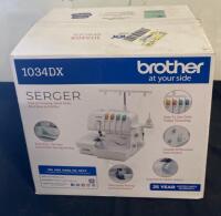 Brother 1034DX Serger Sewing Machine, Elite Model &ndash; 3/4 Thread, w/ Accessories - 3