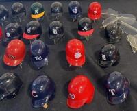 MLB Team Mini Batting Helmet Lot &ndash; 35 Pieces, Multiple Teams, Display Stands Included - 3
