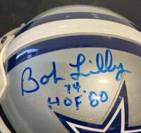 Autographed Bob Lilly Dallas Cowboys Riddell Mini Football Helmet ( Unverified ) - 2