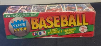 1990 Fleer Baseball Trading Card Box - 36 Packs, 10th Anniversary Edition, Sealed