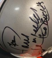 Ohio State Buckeyes Riddell Mini Helmet, Silver, Autographed, "Go Bucks" Inscription ( Unable to Verify) - 2