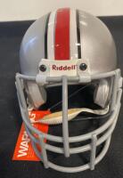 Ohio State Buckeyes Riddell Mini Helmet, Silver, Autographed, "Go Bucks" Inscription ( Unable to Verify) - 3