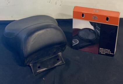 Harley-Davidson Passenger Backrest Pad, Black, 2-Bolt Mount, Fits Touring/Softail Models